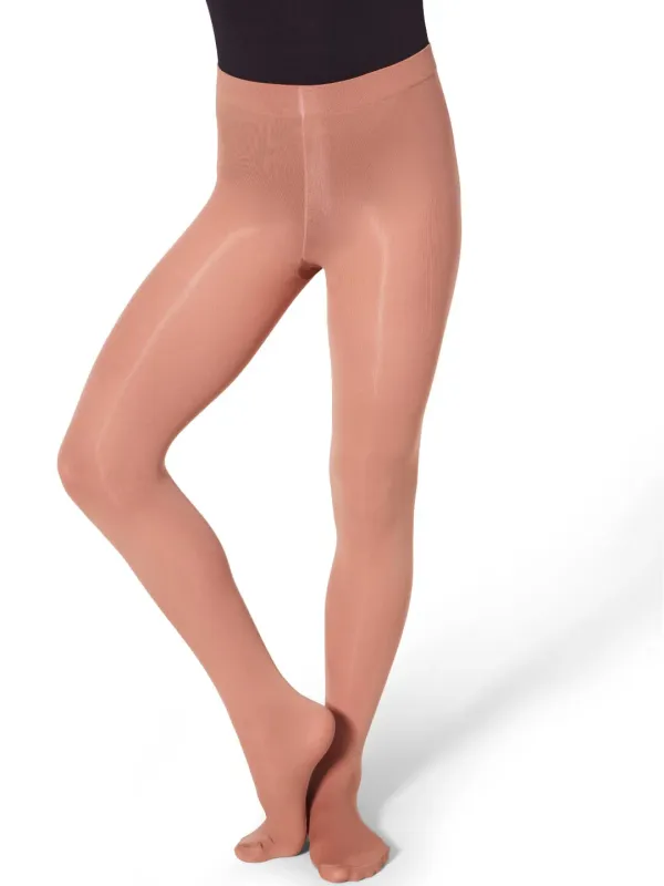 Ultra Soft Self-Knit Waistband Transition Tights - Girls