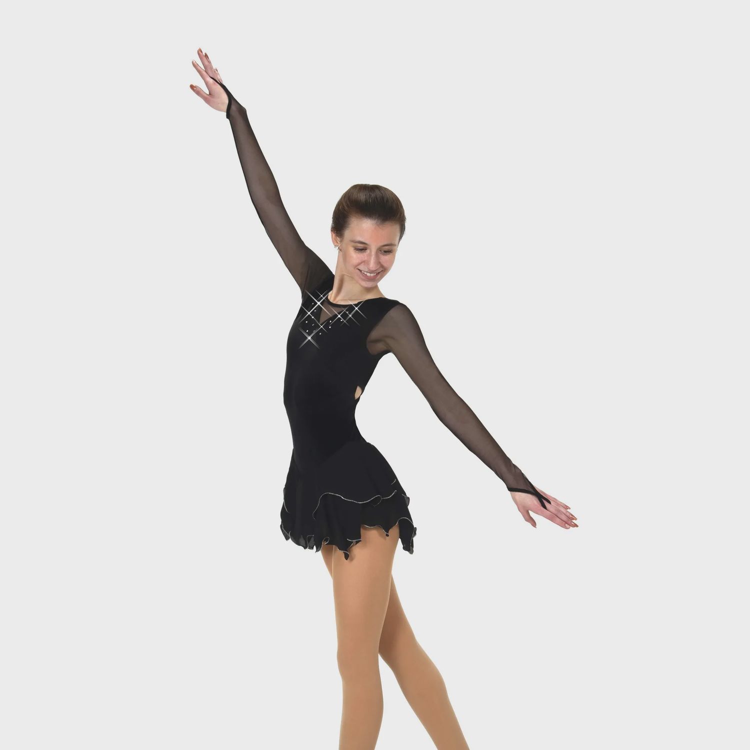 Demi Pointe Dress, Colour: Jet Black, Size: 12-14