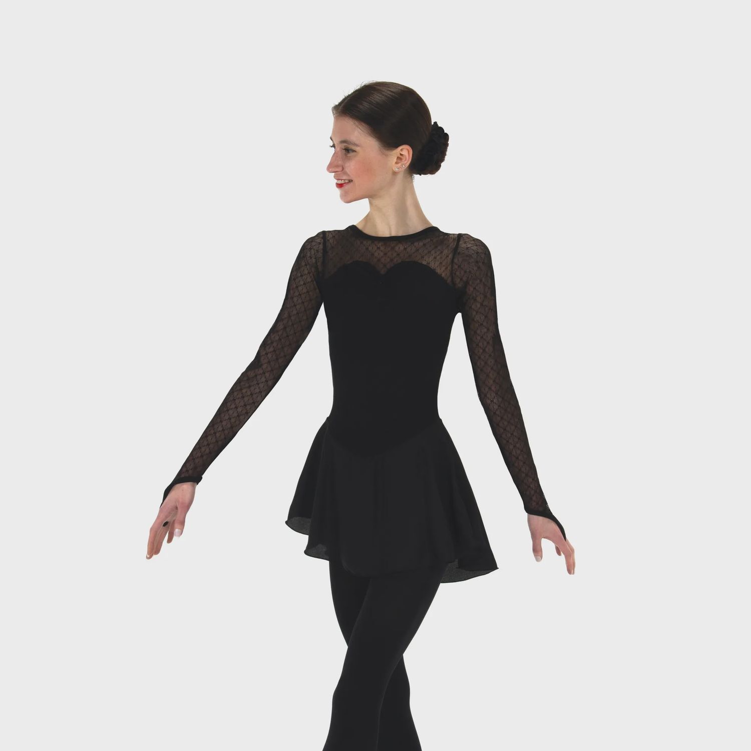 Overmesh Dress, Colour: Black, Size: 12-14