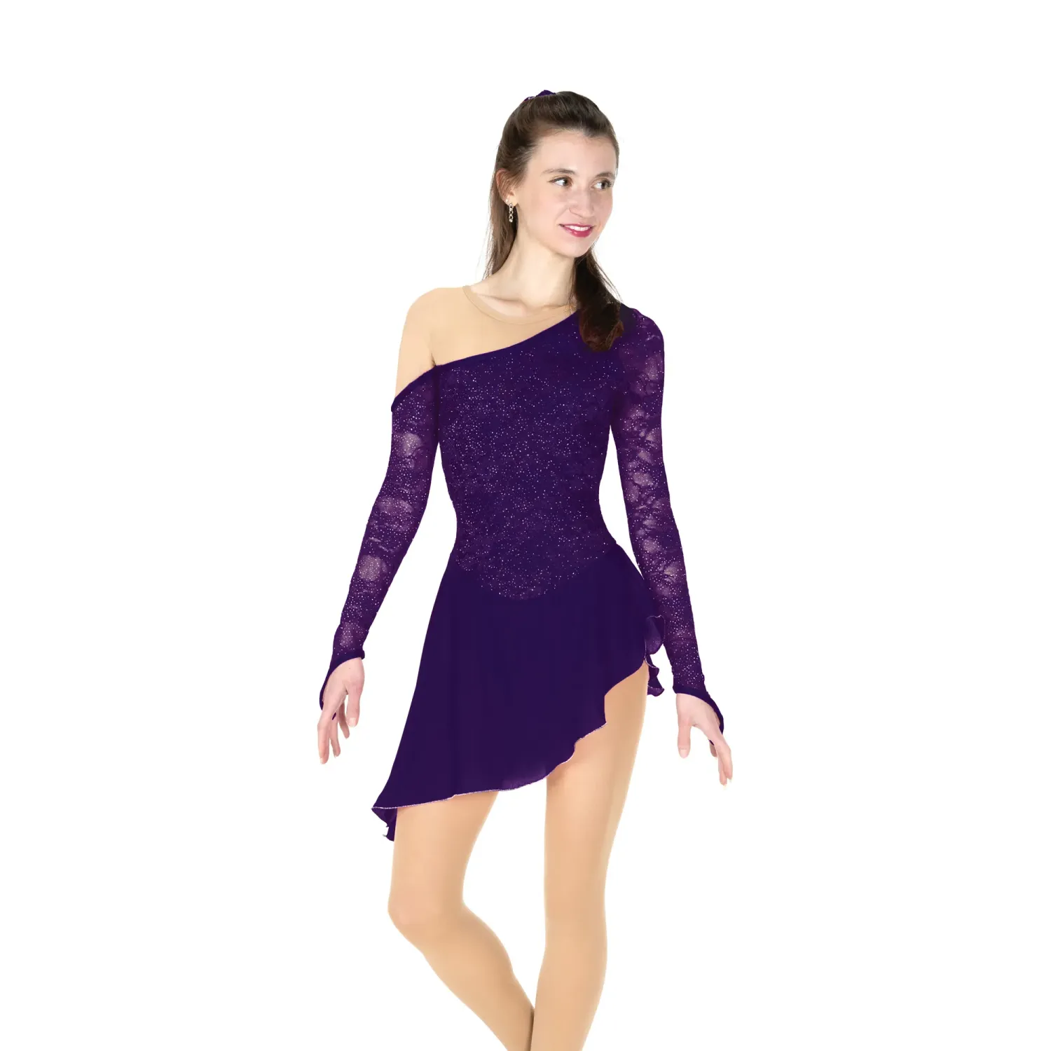 Bare Shoulder Dress – Dark Purple