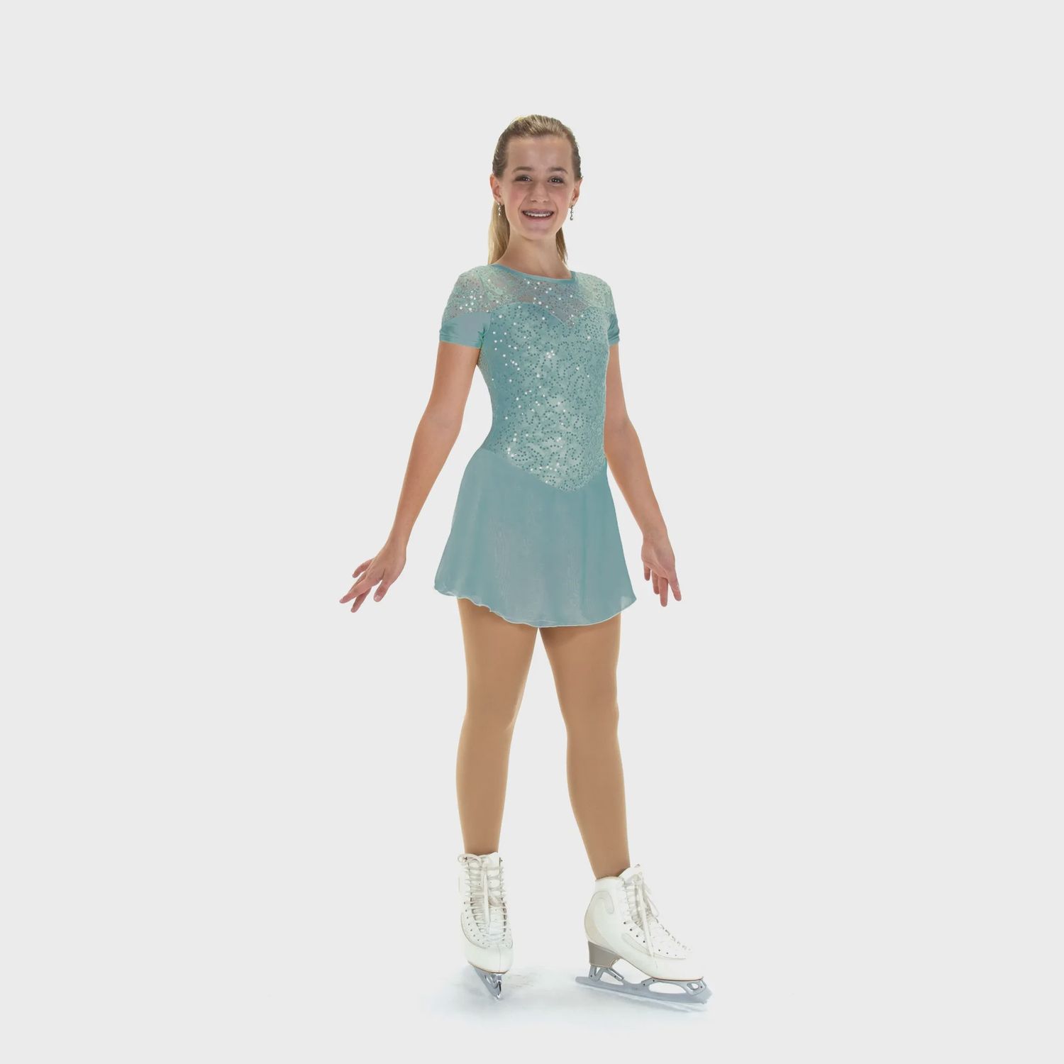 Softly Sequins Dress, Colour: Sea Mist, Size: 10-12