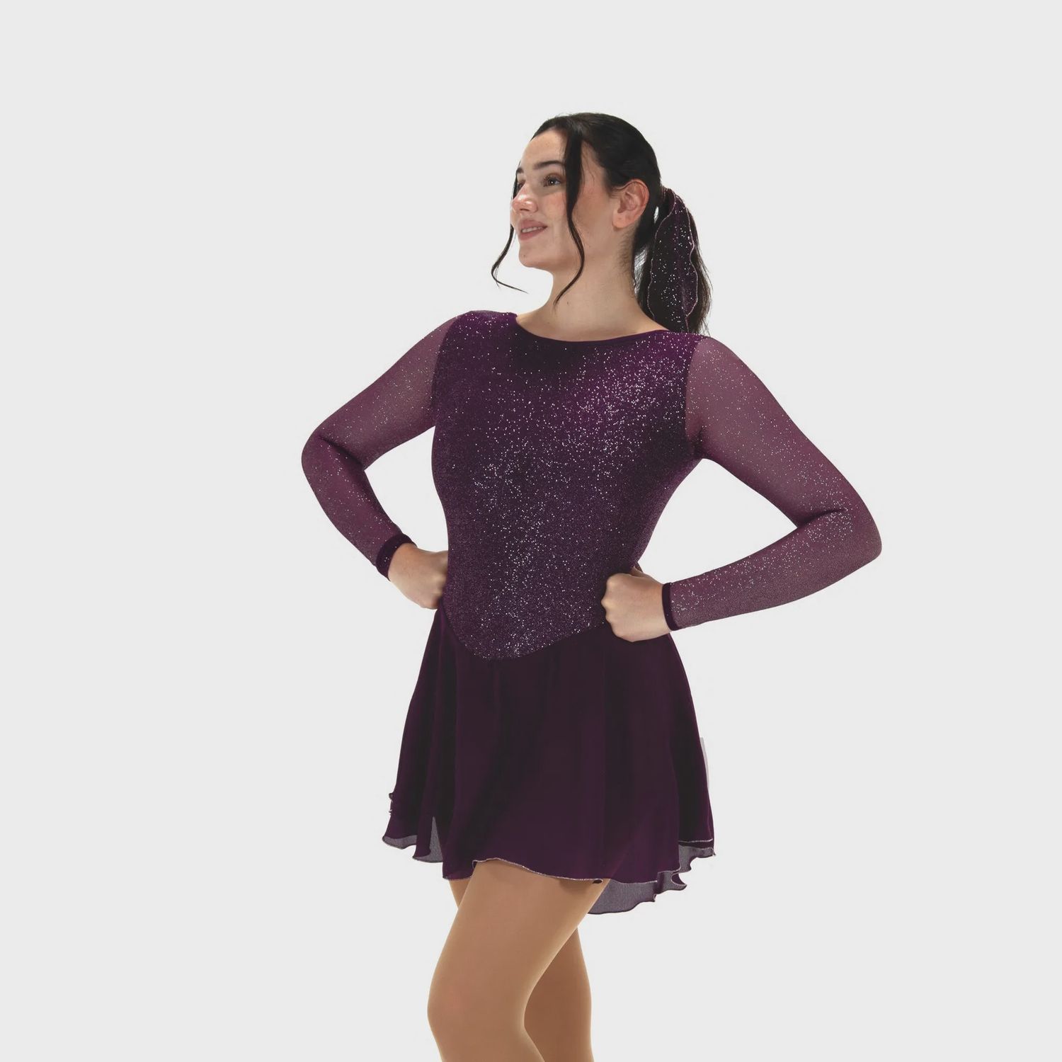 Silver Dust Dress, Colour: Iced Plum, Size: 12-14