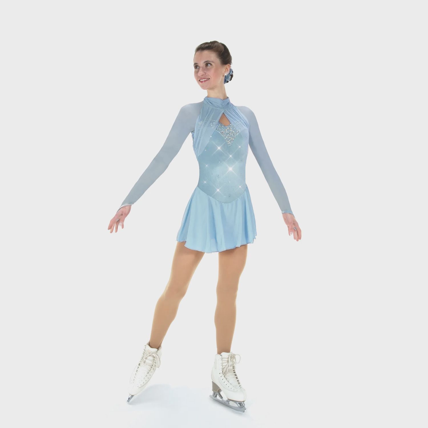 Gathering Glamour Dress, Colour: Crystal Blue, Size: 12-14