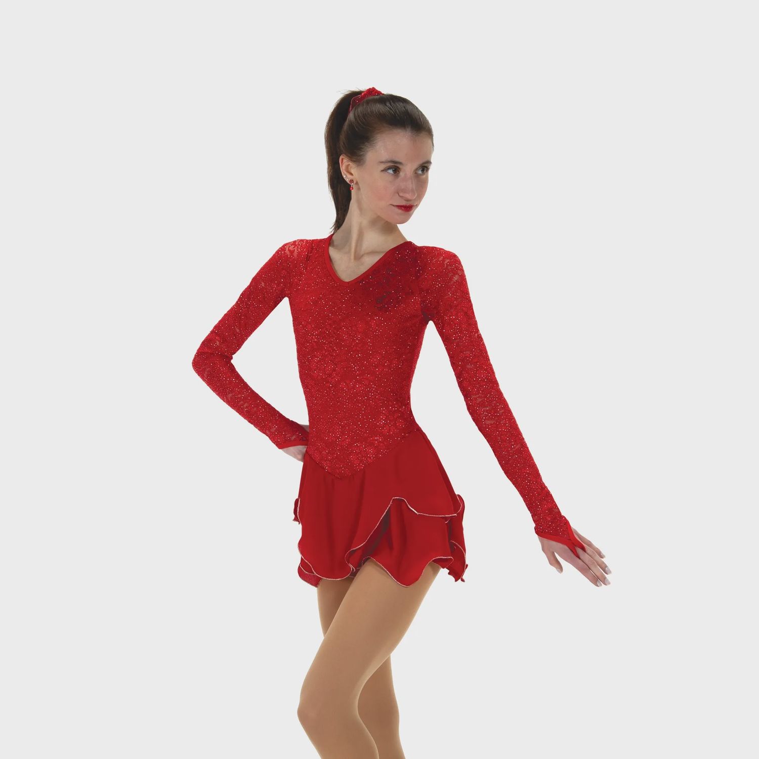 Lace Lives On Dress, Colour: Ruby Red, Size: 12-14