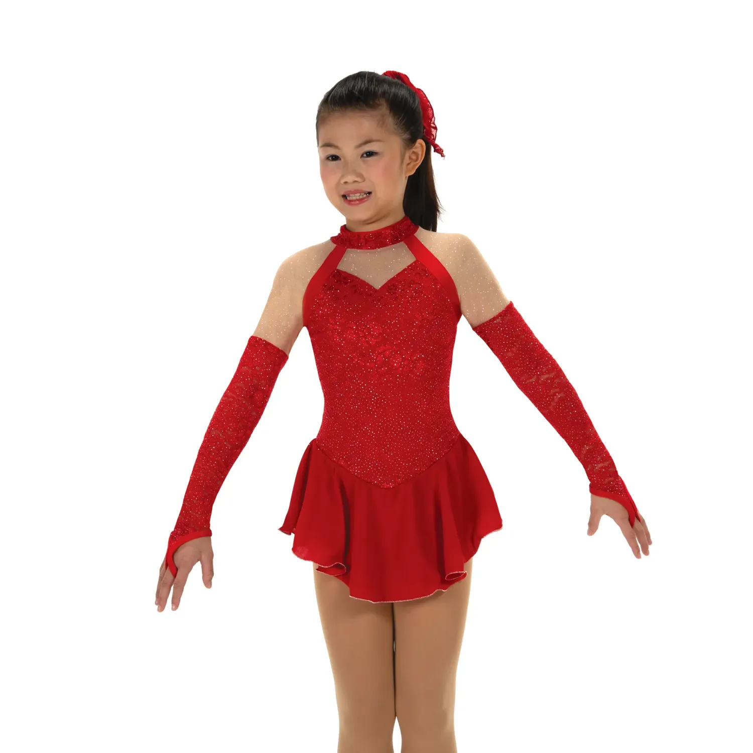 Opera Gloves Dress – Ruby Red