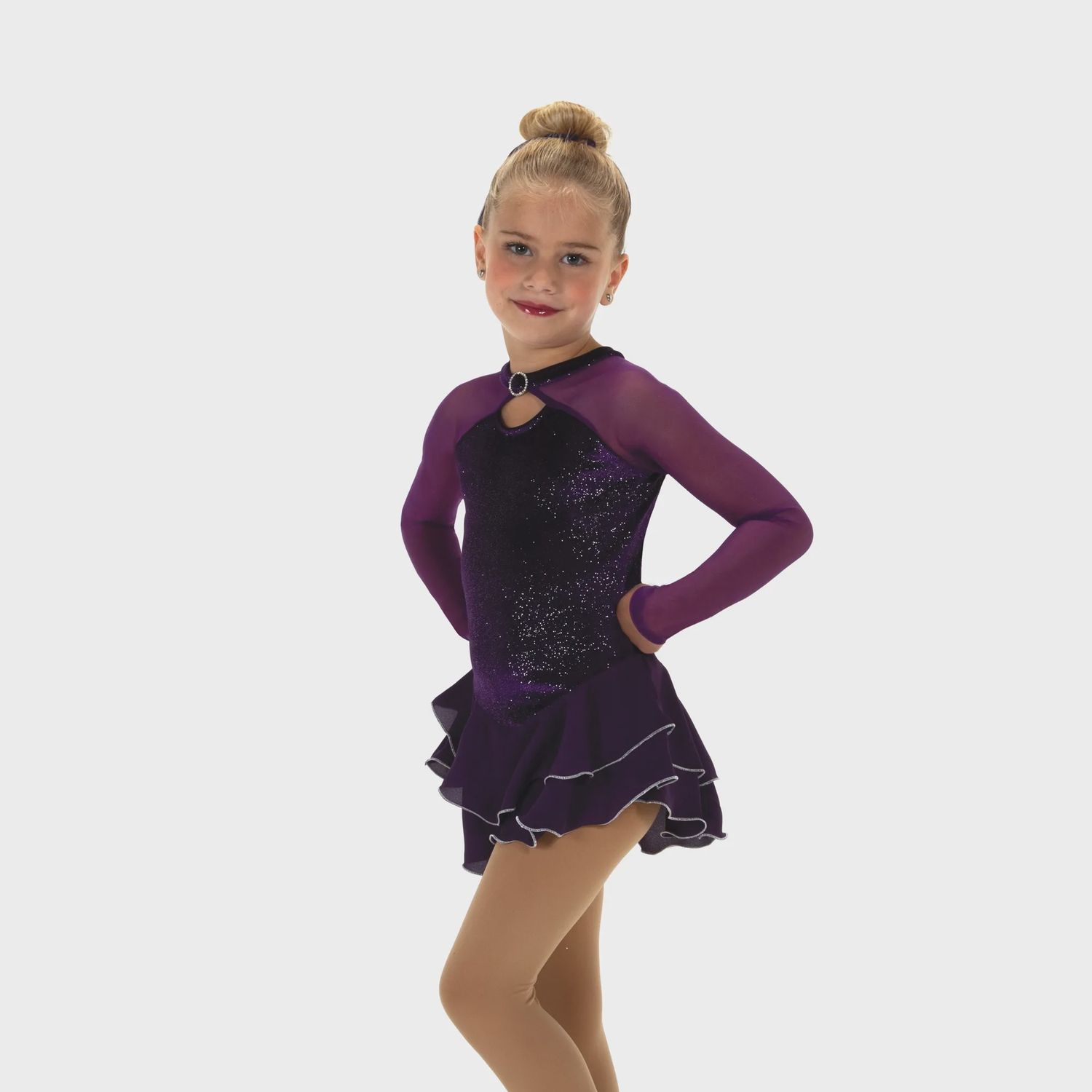 Shimmer Dress, Colour: Deep Purple, Size: 6-8