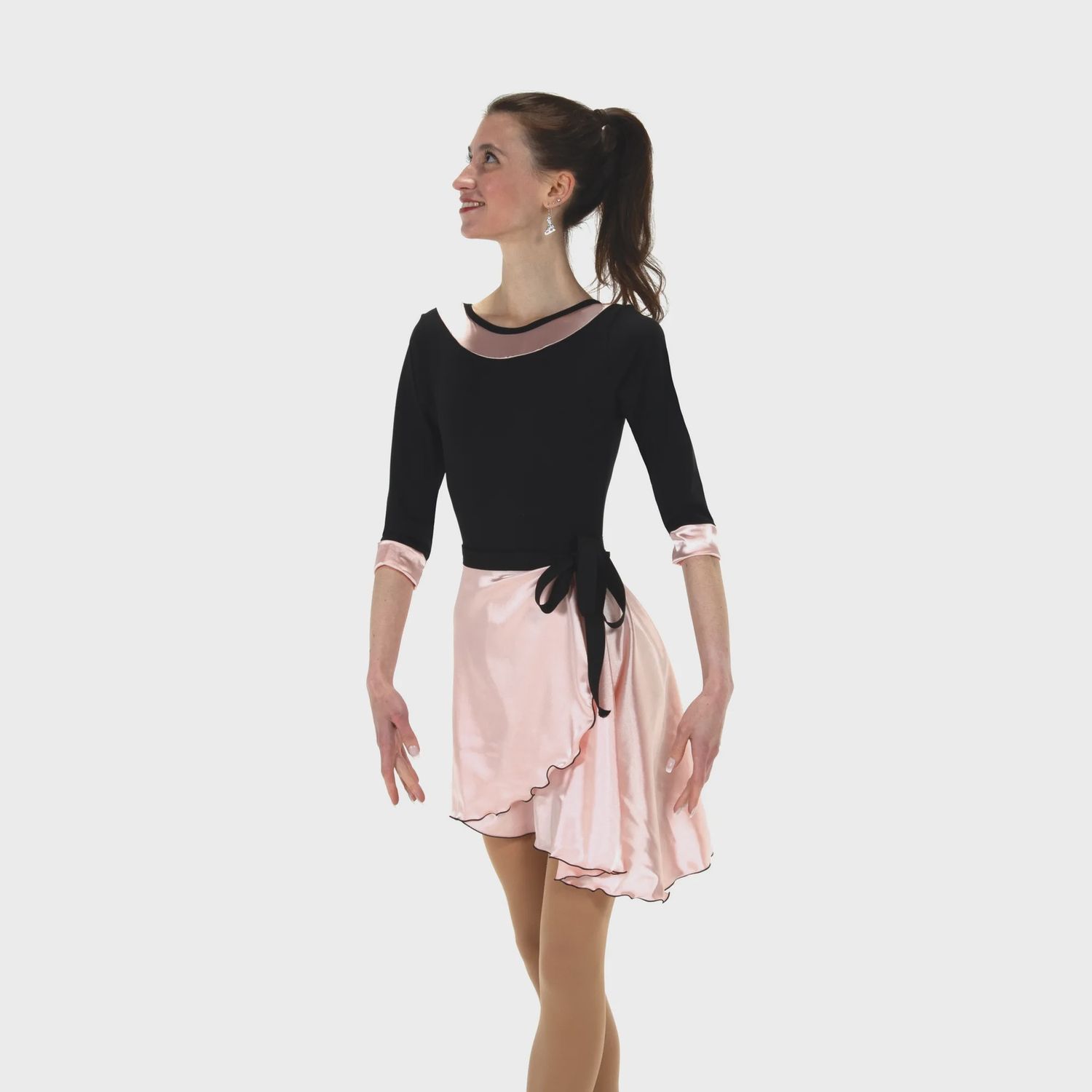 Satin Trim Bodysuit, Colour: Pink, Size: 10-12