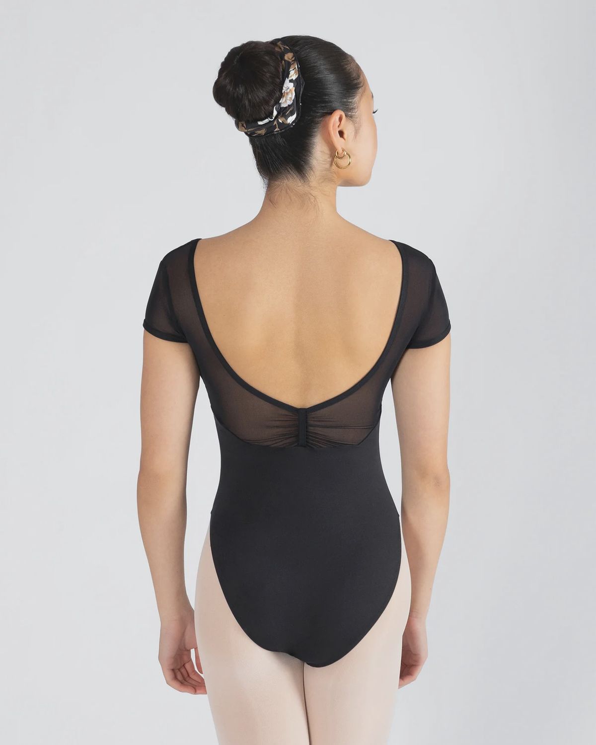 Alexandra Cap Sleeve Leotard — Noir