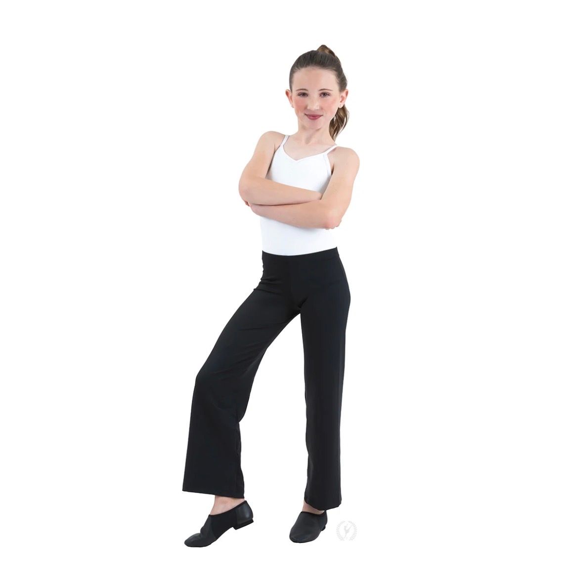 Eurotard Girls Microfiber Mid Rise Jazz Pants