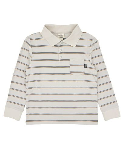 NASH L/S POLO, Color: STONE, Size: 2T