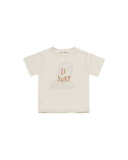 RAW EDGE TEE || LE SURF, Color: STONE, Size: 12-18M