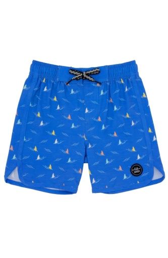 SHARK FIN BOARDSHORT, Color: MARINA BLUE, Size: 2T