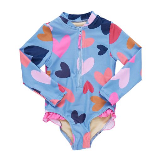 girls arden suit - multi tossed hearts, Color: hearts, Size: 2Y