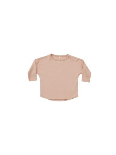 LONG SLEEVE TEE || BLUSH, Color: BLUSH, Size: 0-3M