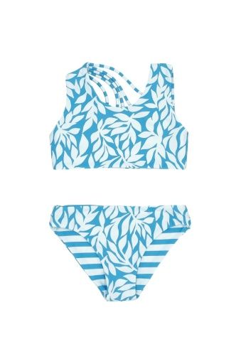 SUMMER SUN REVERSIBLE BIKINI, Color: BLUE GROTTO, Size: 2T