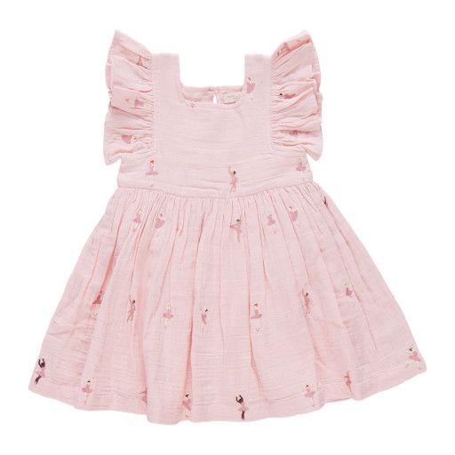 girls elsie dress - ballerina embroidery, Color: ballerina, Size: 2Y