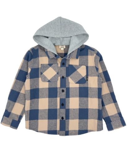 UPLAND FLANNEL SHACKET, Color: NAVY, Size: 2T
