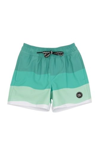 WAVE STRIPE BABY VOLLEY TRUNK, Color: LAGOON, Size: 6/12M