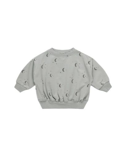 RELAXED SWEATSHIRT || MOONS, Color: DUSTY-BLUE, Size: 0-3M