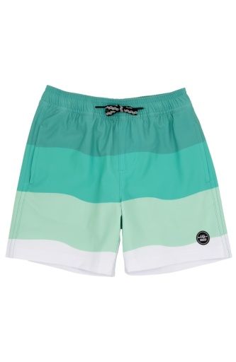 WAVE STRIPE VOLLEY TRUNK, Color: LAGOON, Size: 2T