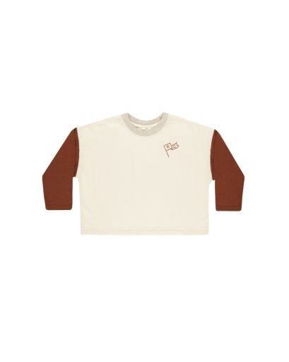 CAMDEN LONG SLEEVE TEE || FLAG, Color: NATURAL, Size: 3-6M