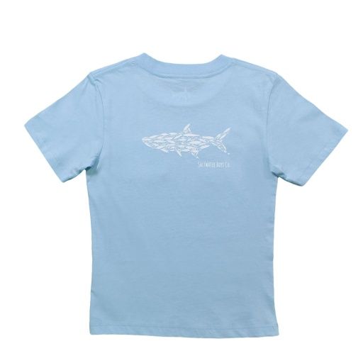 SHARK SS GRAPHIC TEE, Color: LIGHT BLUE, Size: 2t
