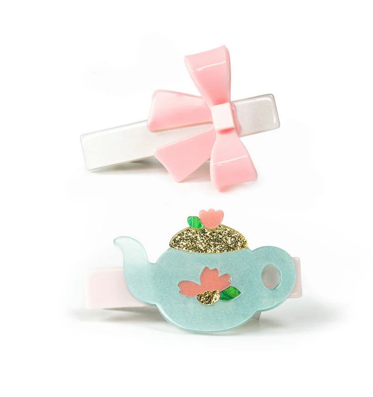 tea set hairclips