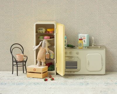 miniature fridge- yellow