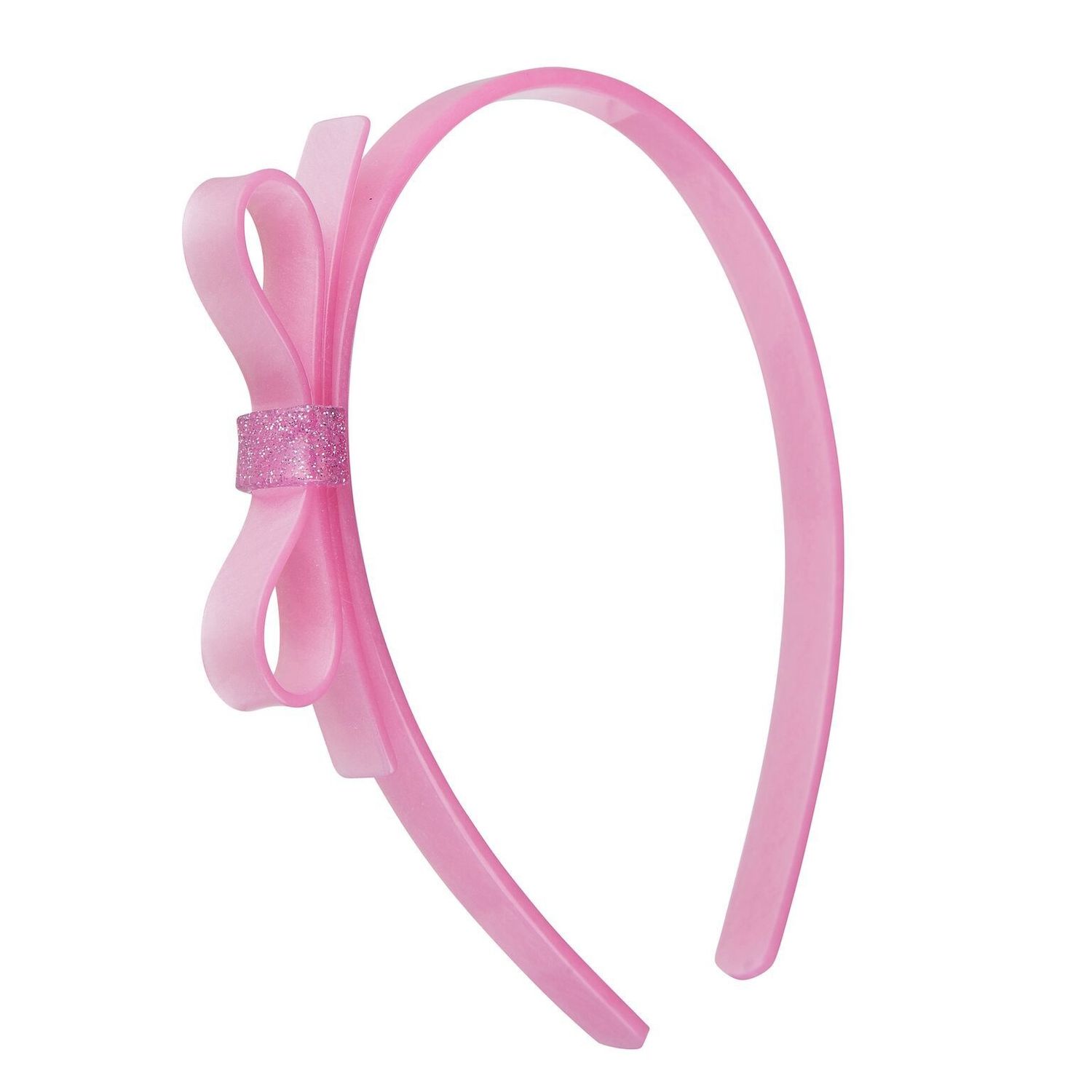 HB thin bow- satin pink