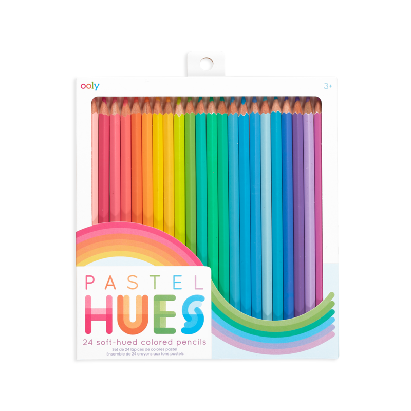 pastel hues colored pencils