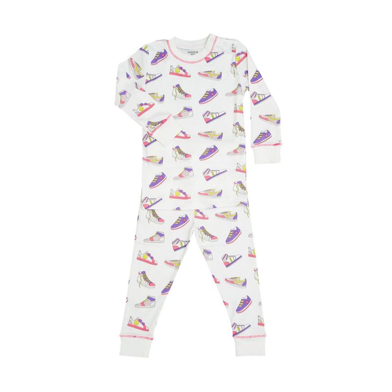 pink sneakers pj set