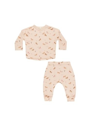 LONG SLEEVE TEE + PANT SET || HORSES
