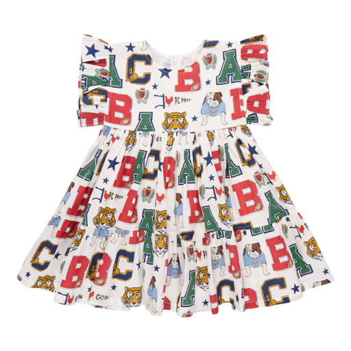 girls kit dress - varsity letters