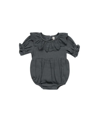 COLLARED ROMPER || INDIGO