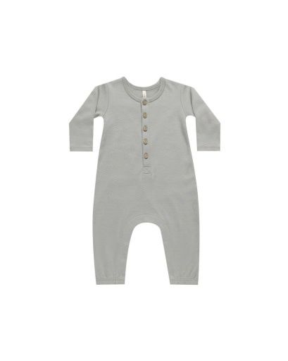 LONG SLEEVE JUMPSUIT || DUSTY BLUE