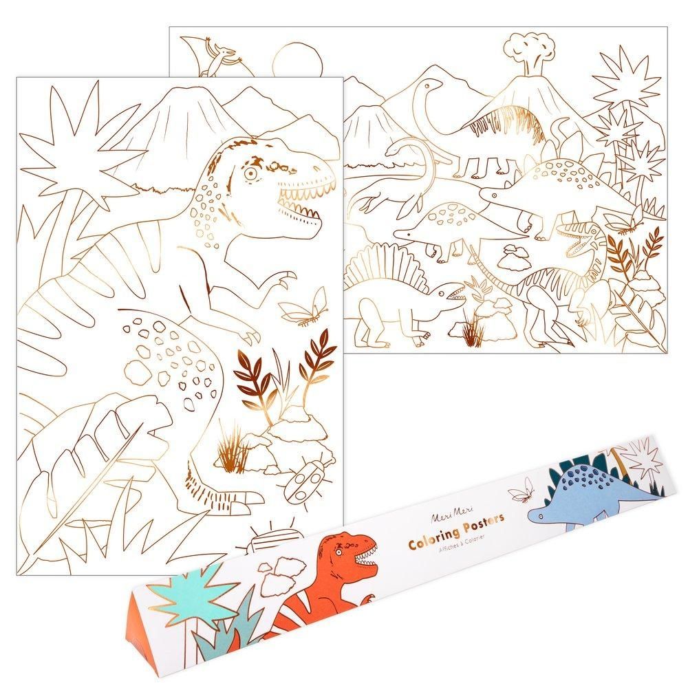 dinosaur kingdom coloring poster