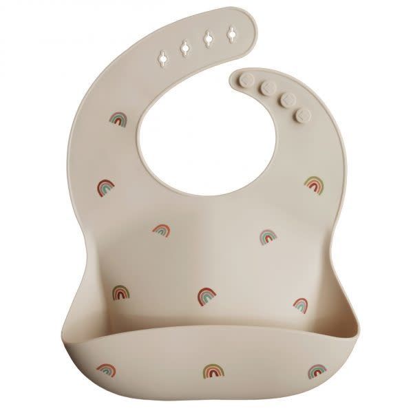 silicone bib rainbows