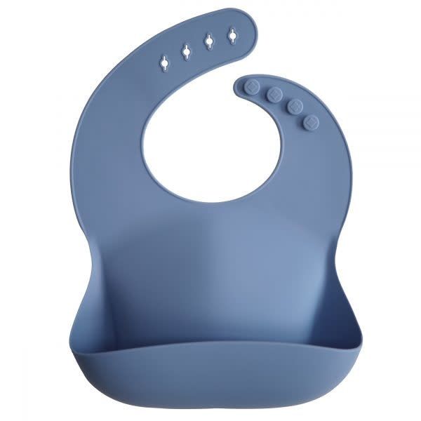 silicone bib powder blue