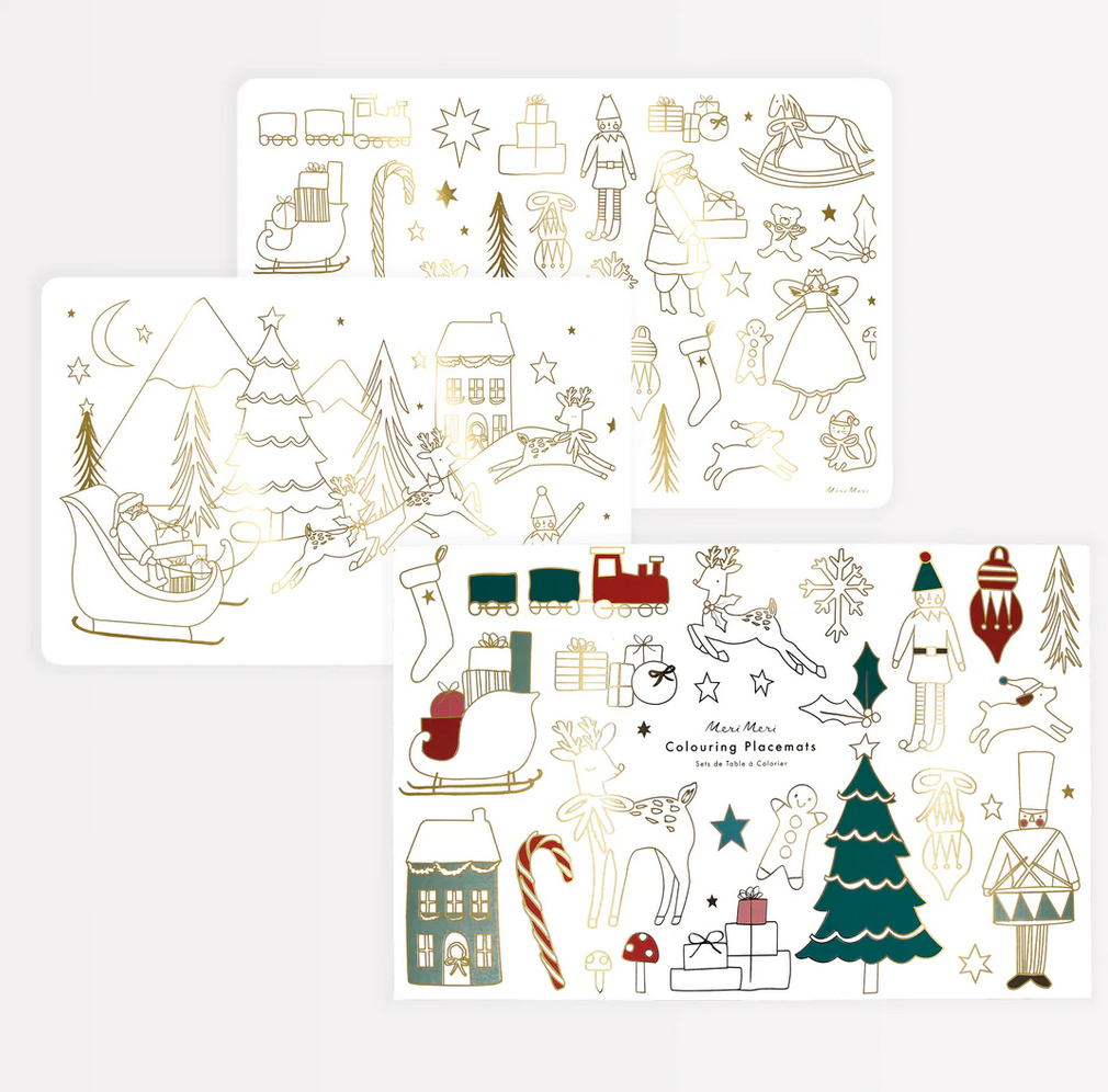 christmas coloring placemats