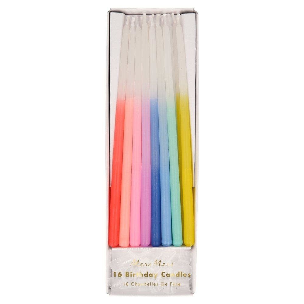 rainbow dipped candles