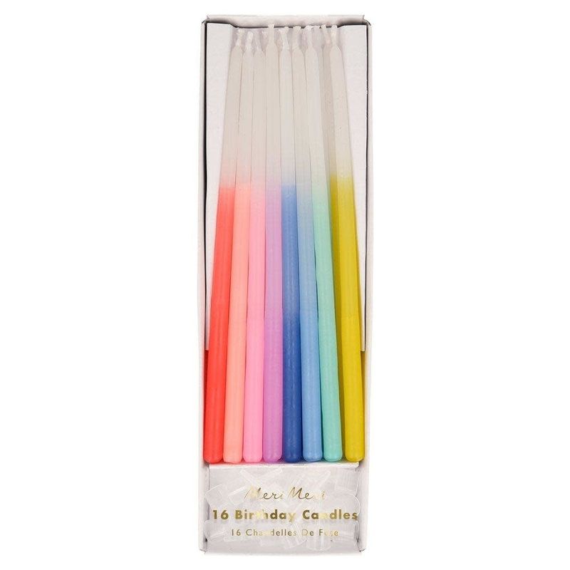 rainbow dipped candles