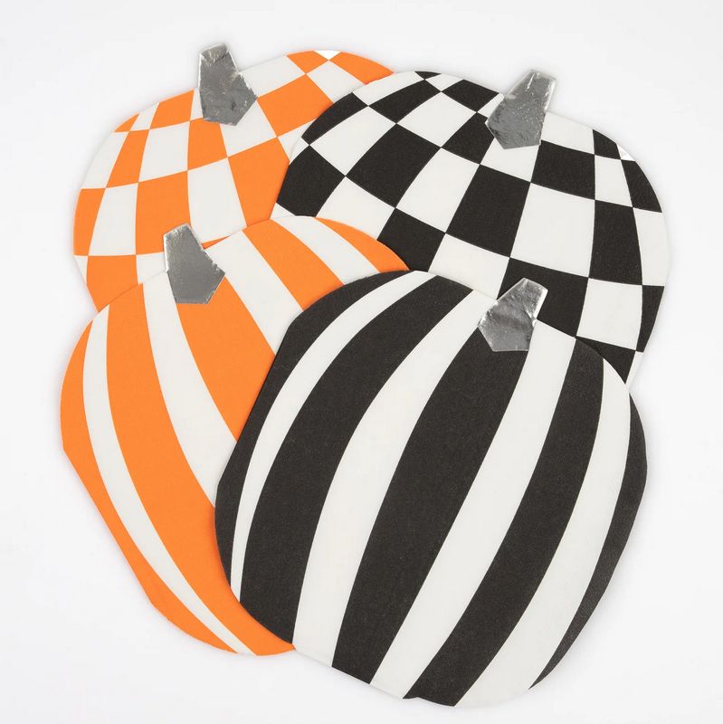 mod pattern pumpkin napkins