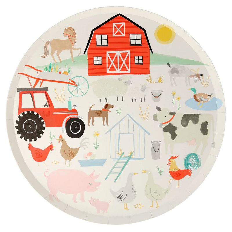 on the farm dinner plates