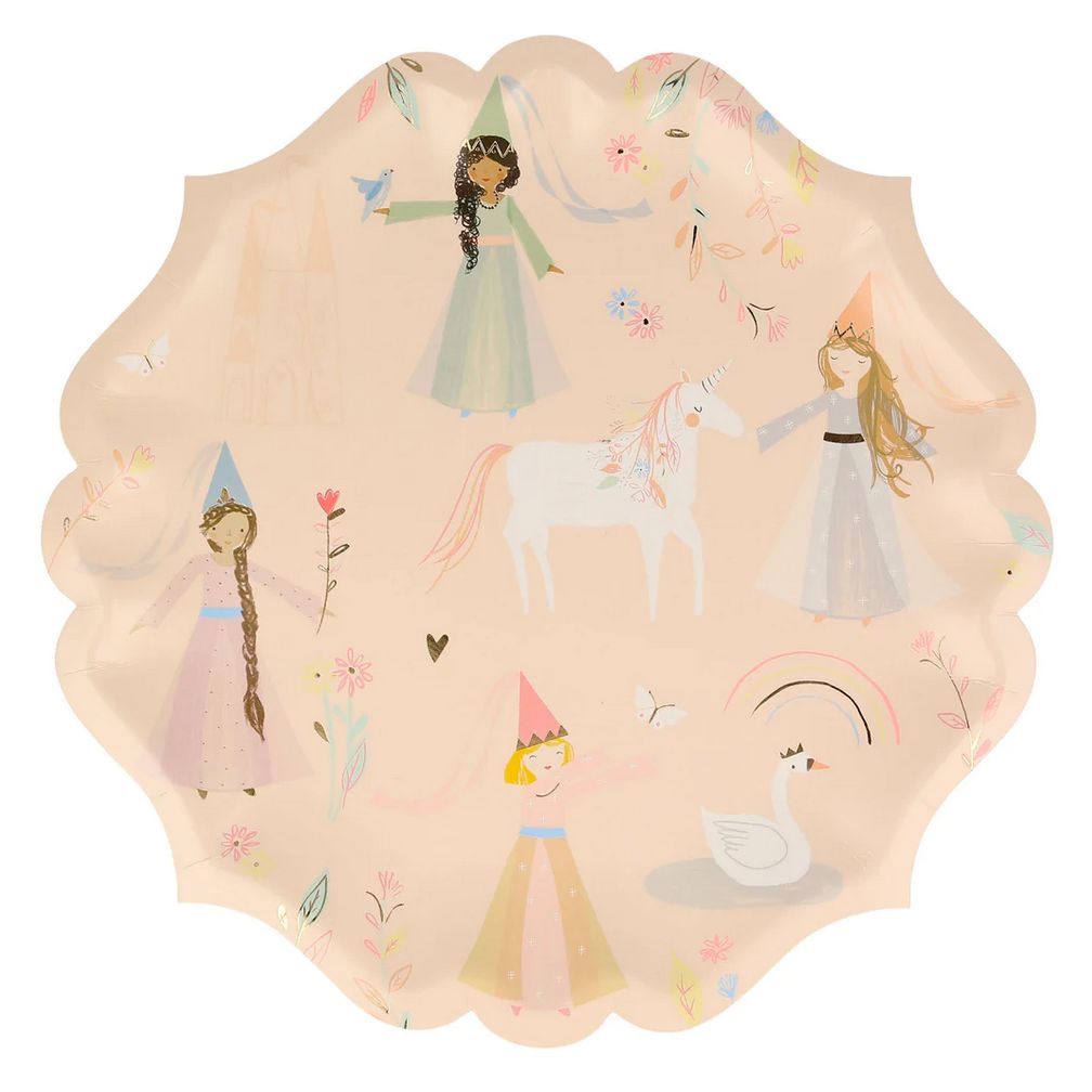 princess plates- large
