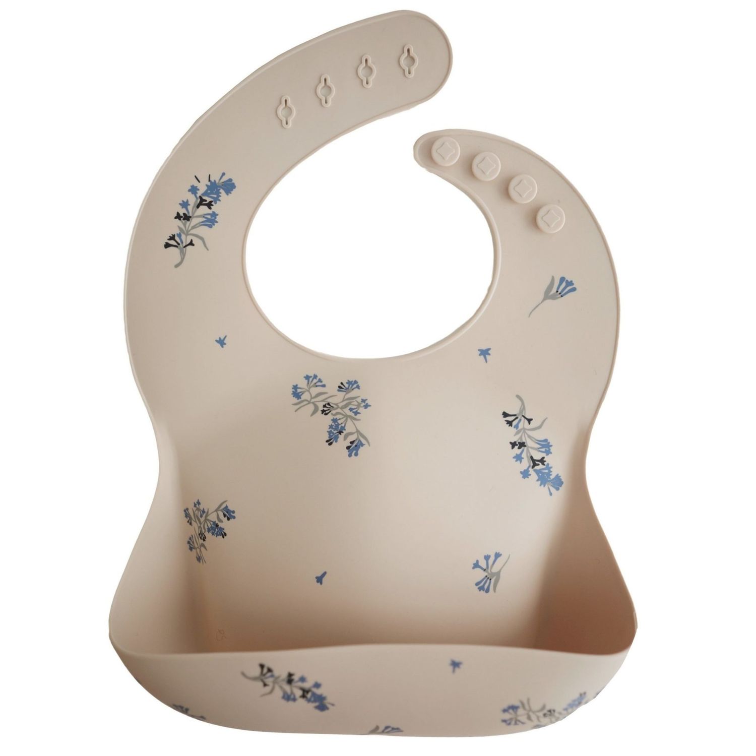 silicone bib lilac flowers