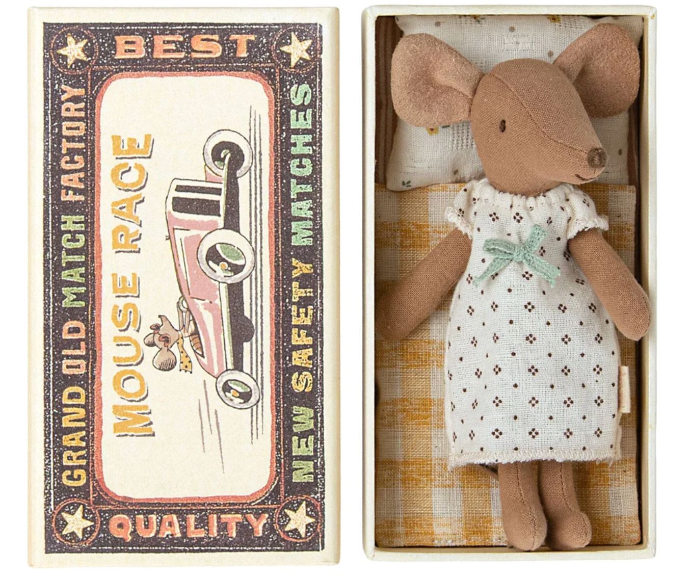 big sister mouse in matchbox, pjs