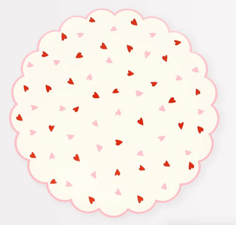 heart pattern side plates