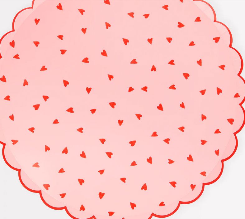heart pattern dinner plates