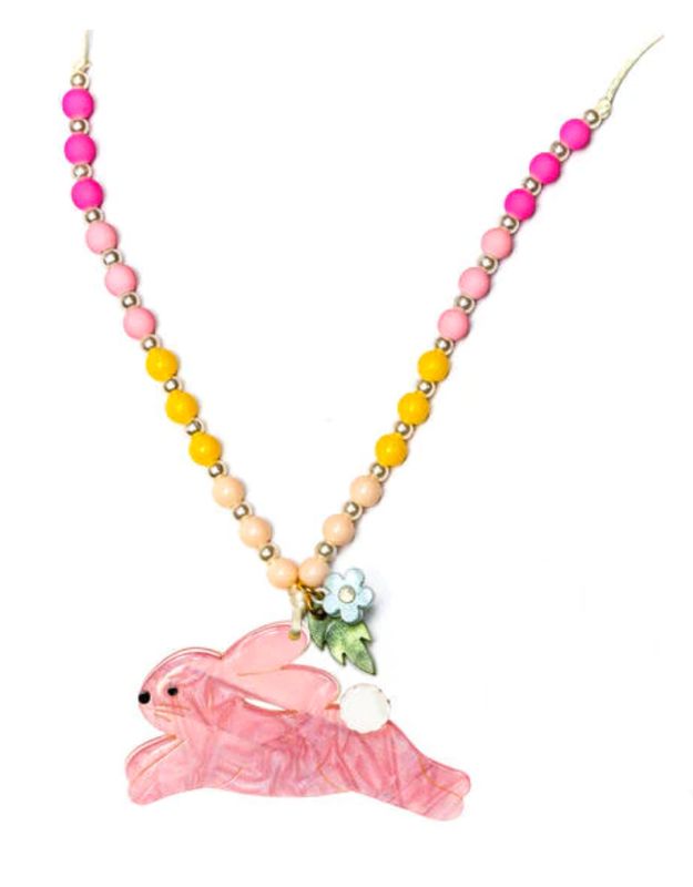 hop bunny pink necklace