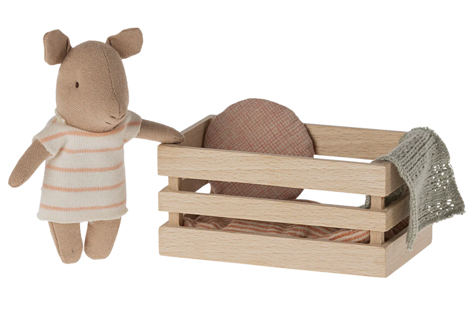 pig, baby in a box- girl